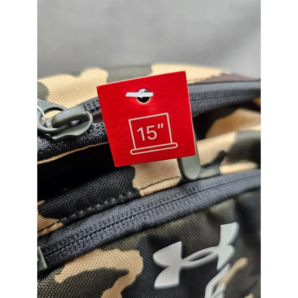 Under Armour Camo Backpack Full Size 26L Bag Water Repellent Fits 15